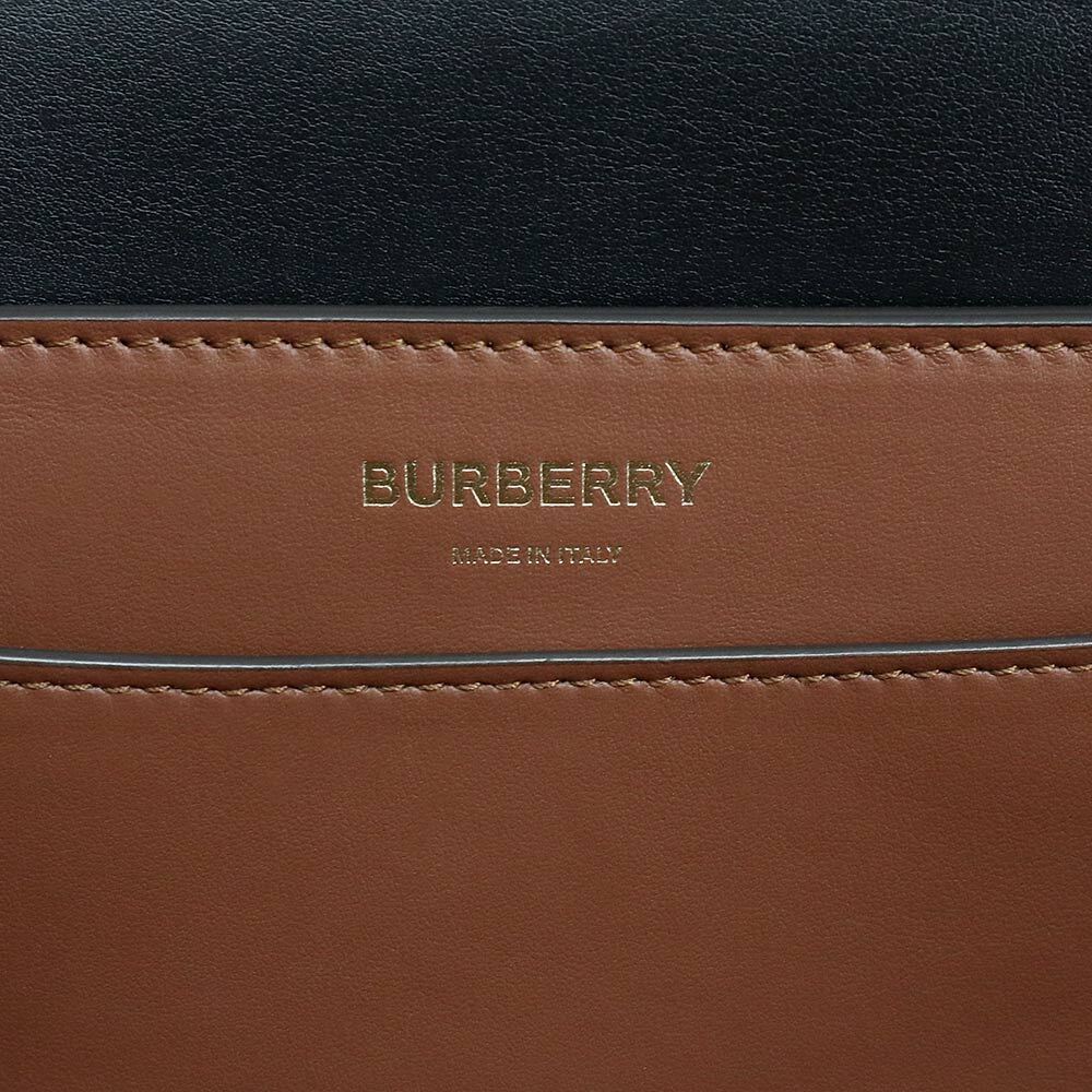 Burberry Stripe Belt Shoulder Handbag Crossbody Bridle Brown - Picture 9 of 10